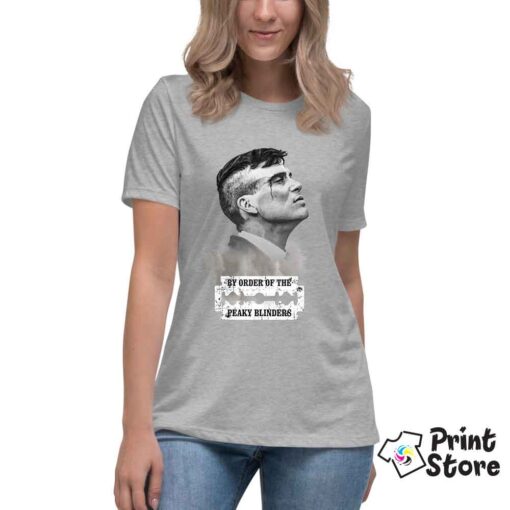 Ženska siva majica sa štampom Peaky Blinders. Print Store prodaja majica
