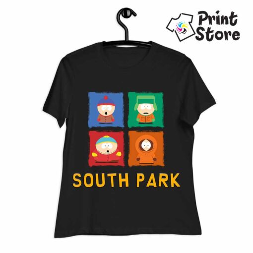 Ženska crna majica sa motivom iz popularne animirane američke serije South Park. Online prodavnica Print Store