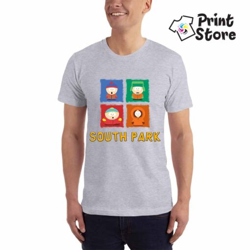Muška siva majica sa motivom iz popularne animirane američke serije South Park. Online prodavnica Print Store