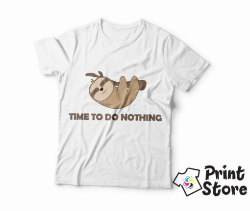 Muške bele majice , time to do nothing. Print Store online prodavnica majica