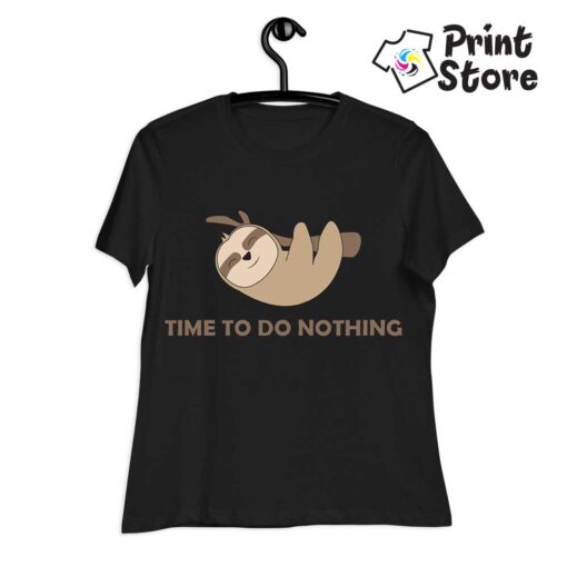 Ženske crna majice , time to do nothing. Print Store online prodavnica majica