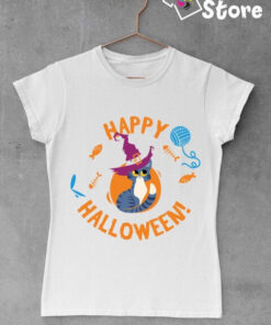 Ženska majica bele boje, Happy Halloween. Print Store online prodavnica majica i dukseva