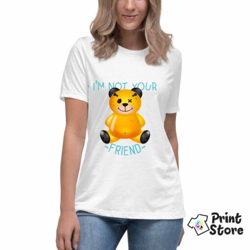 I'm not your friend - bela ženska majica