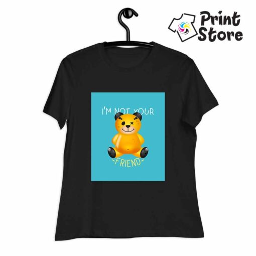 Ženska crna majica - I'm not your friend - Print Store shop