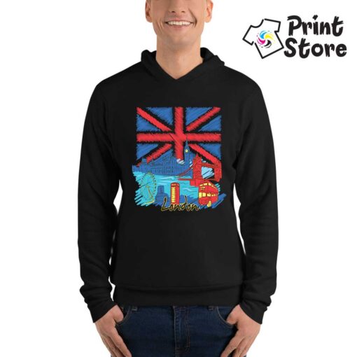 London crni duks sa kapuljačom - Print Store