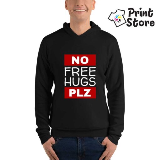 Duks crni, No free hugs plz - Print Store