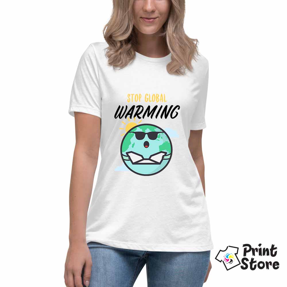 Ženska maijca Stop global warming - majice sa stampom