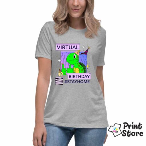 Ženska majica Virtual birthday - Print Store prodavnica