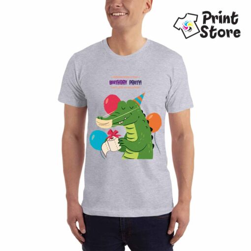 Welcome my virtual birthday party - muška siva majica - Print Store