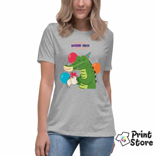 Welcome my virtual birthday party - Ženska siva majica - Print Store