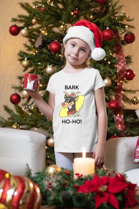 Novogodišnje majice za devojčice Bark ho ho. Print Store online prodavnica