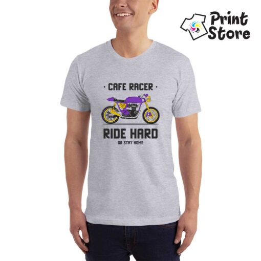 Cafe racer ride hard - moto majica siva - Pogledajte ostale modele u print store shopu