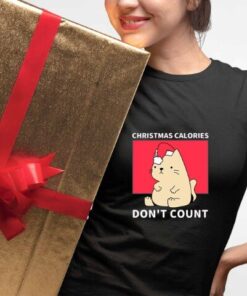 Novogodišnji poklon u vidu ženske majice. Christmas calories don't count