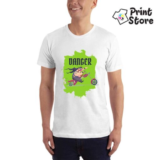 Muška majice Danger - bela boja