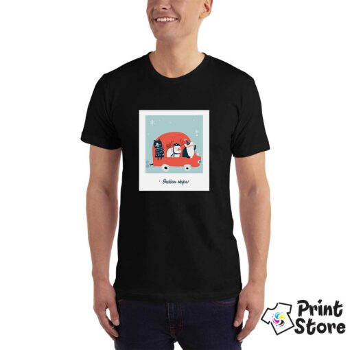 Originalna novogodišnja muška crna majica - Dedina ekipa. Pronađite veliki izbor novogodišnjih motiva u Print Store online shopu.