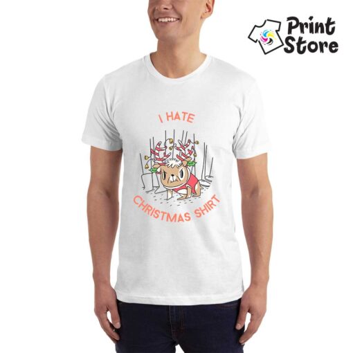 I hate christmas shirt - novogodišnja bela majica