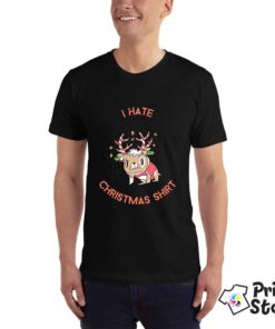 I hate christmas shirt, novogodišnja crna majica