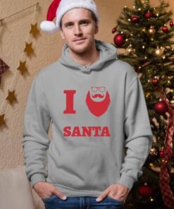 I love Santa duks sa kapuljačom. Novogodišnji motivi na duksevima