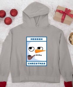 Meeeh Christmas sivi duks sa kapuljačom. Originalni novogodišnji pokloni