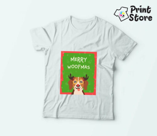Novogodišnje majice za decu Merry Woofmas