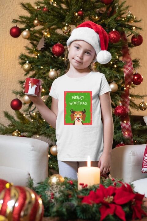 Merry Woofmas novogodišnje majice za devojčice