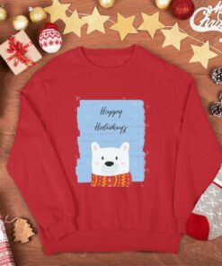 Happy Holidays crveni muški duks