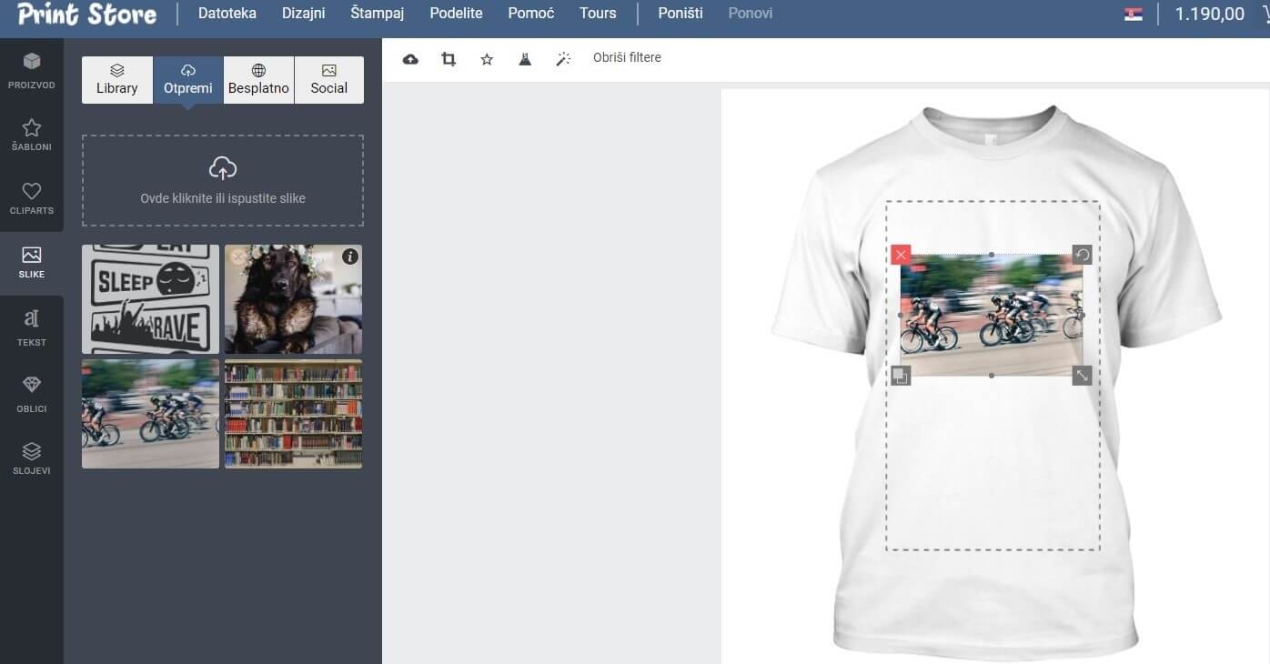 Dizajniraj majicu sa svojom slikom. Print Store online prodavnica