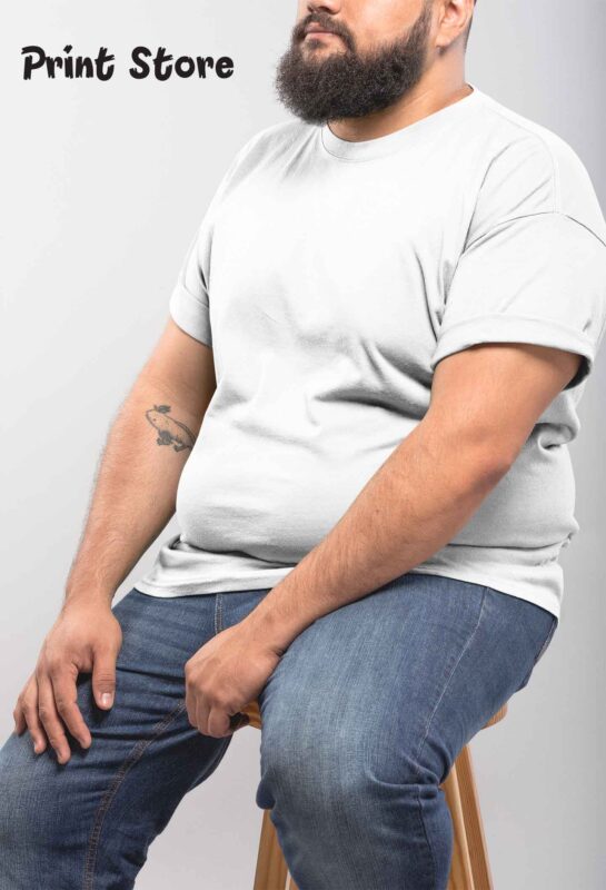 velike majice za punije Print Store, muške majice 5xl