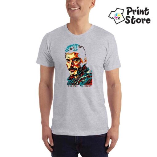 FREDDIE-MERCURy-(Face-Art)-siva-muska-majica