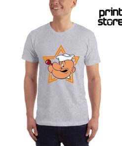 Popaj-u-zvezdi-siva-muška-majica