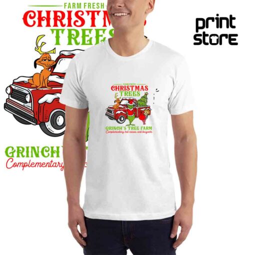 Christmas-trees-Grinch-Muška-bela-majica-kratak-rukav