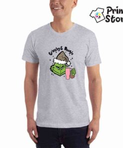 Grinch-bougie--Muška-siva-majica-kratak-rukav