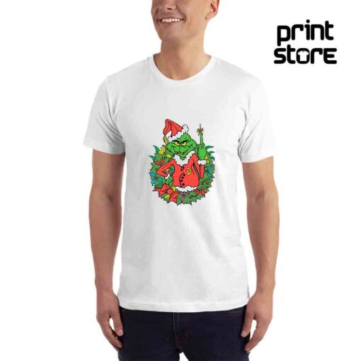 Grinch-srednjak--Muška-bela-majica-kratak-rukav