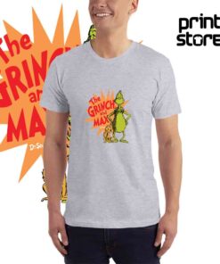 The-Grinch-and-Max-Muška-siva-majica-kratak-rukav