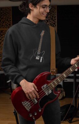 Duks sa kapuljačom i štampom gitare - Print Store